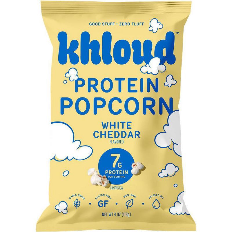 slide 1 of 5, Khloud White Cheddar Protein Popcorn - 4oz, 4 oz