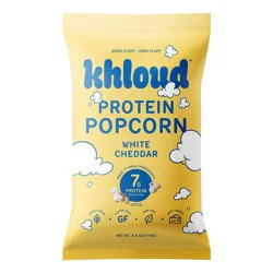 Khloud White Cheddar Protein Popcorn - 4oz