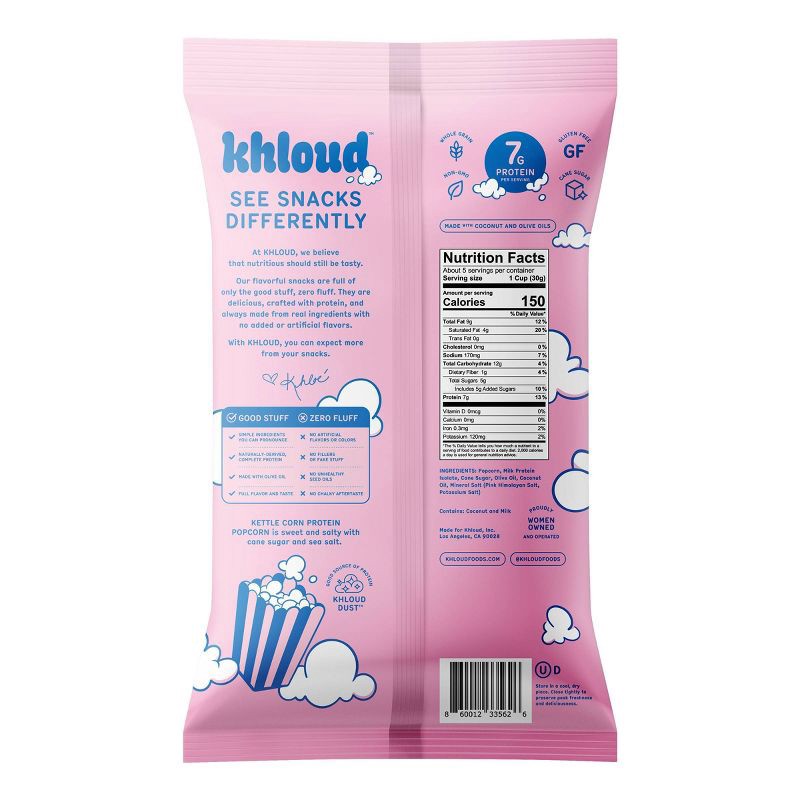 slide 2 of 5, Khloud Sweet and Salty Kettle Corn Protein Popcorn - 5oz, 5 oz