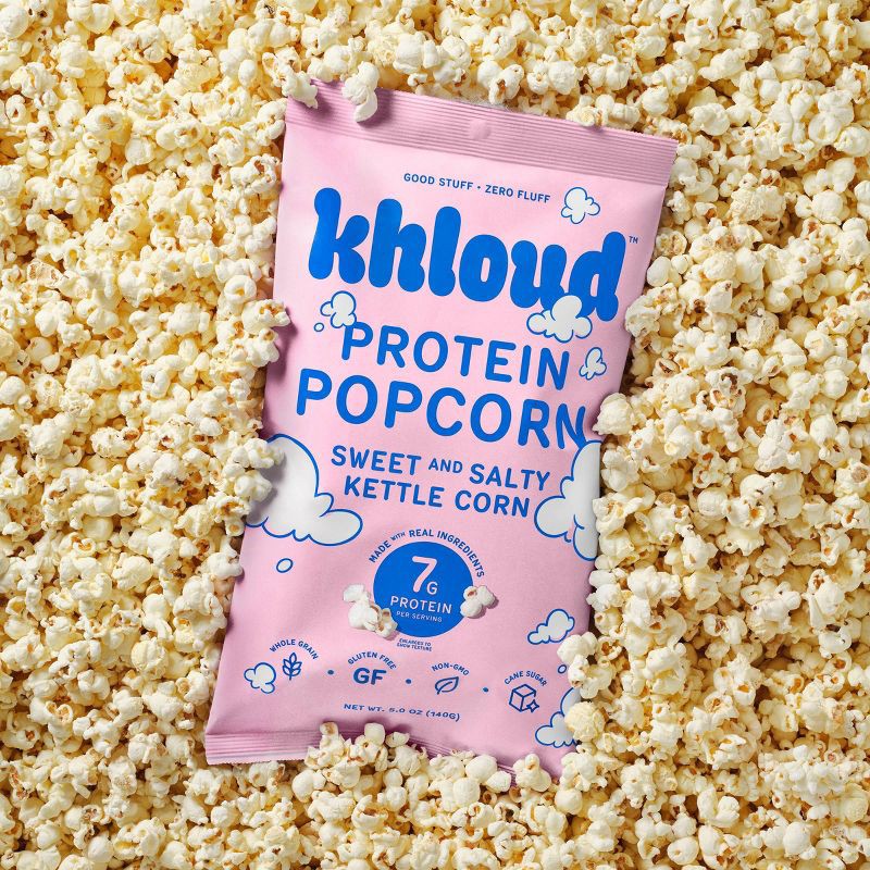 slide 3 of 5, Khloud Sweet and Salty Kettle Corn Protein Popcorn - 5oz, 5 oz