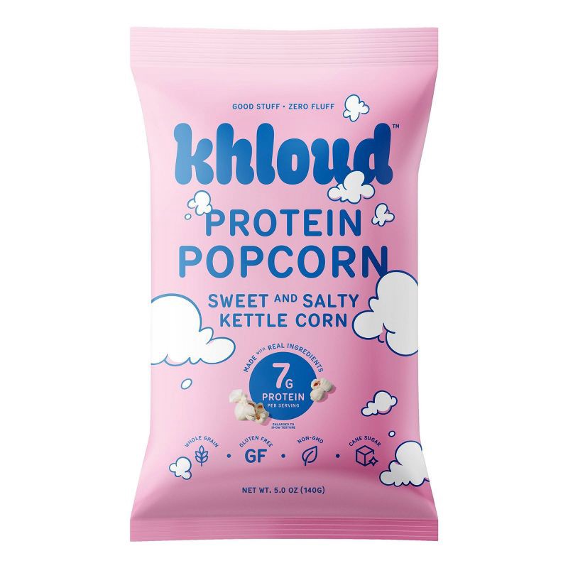 slide 1 of 5, Khloud Sweet and Salty Kettle Corn Protein Popcorn - 5oz, 5 oz