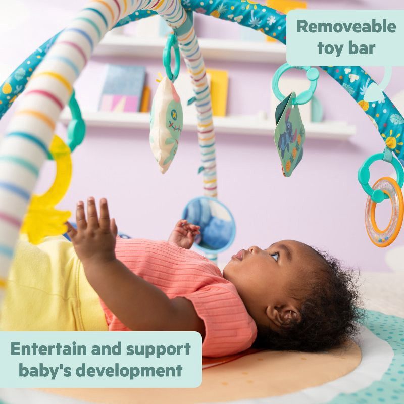 slide 6 of 8, Bright Starts Disney Baby Stitch Gym - Aqua Blue, 1 ct
