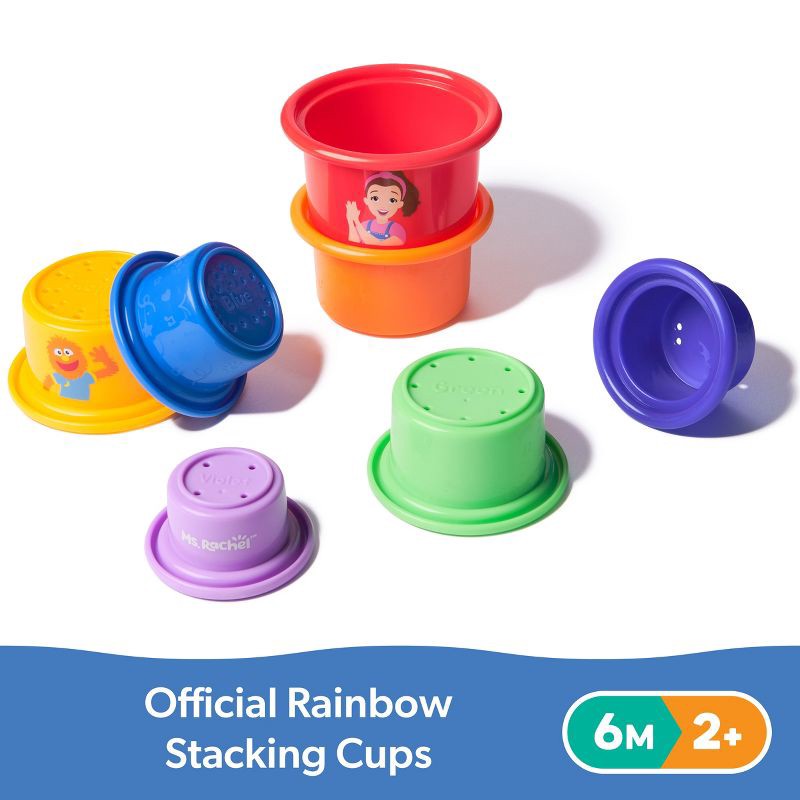 slide 3 of 12, Ms. Rachel Rainbow Stacking Cups - 7pc, 7 ct