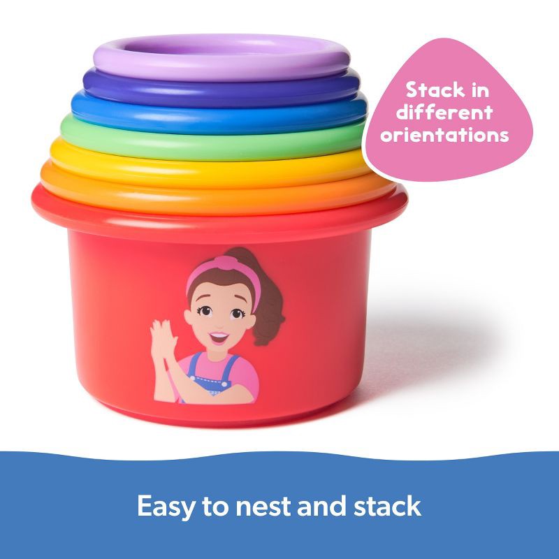 slide 4 of 12, Ms. Rachel Rainbow Stacking Cups - 7pc, 7 ct