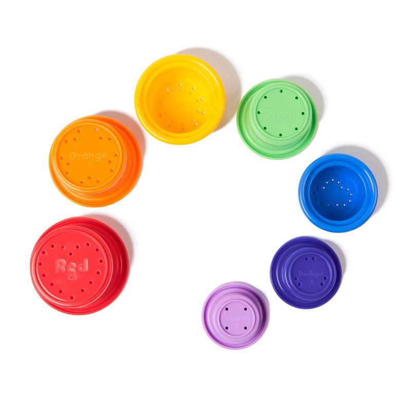 slide 6 of 12, Ms. Rachel Rainbow Stacking Cups - 7pc, 7 ct