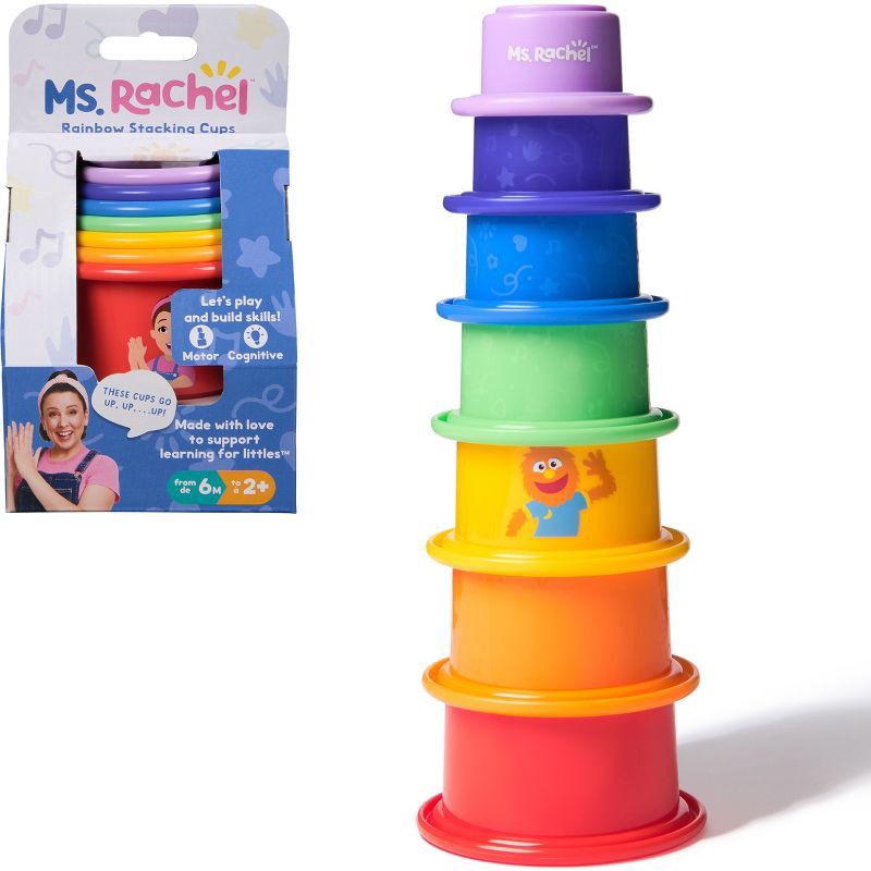 slide 10 of 12, Ms. Rachel Rainbow Stacking Cups - 7pc, 7 ct