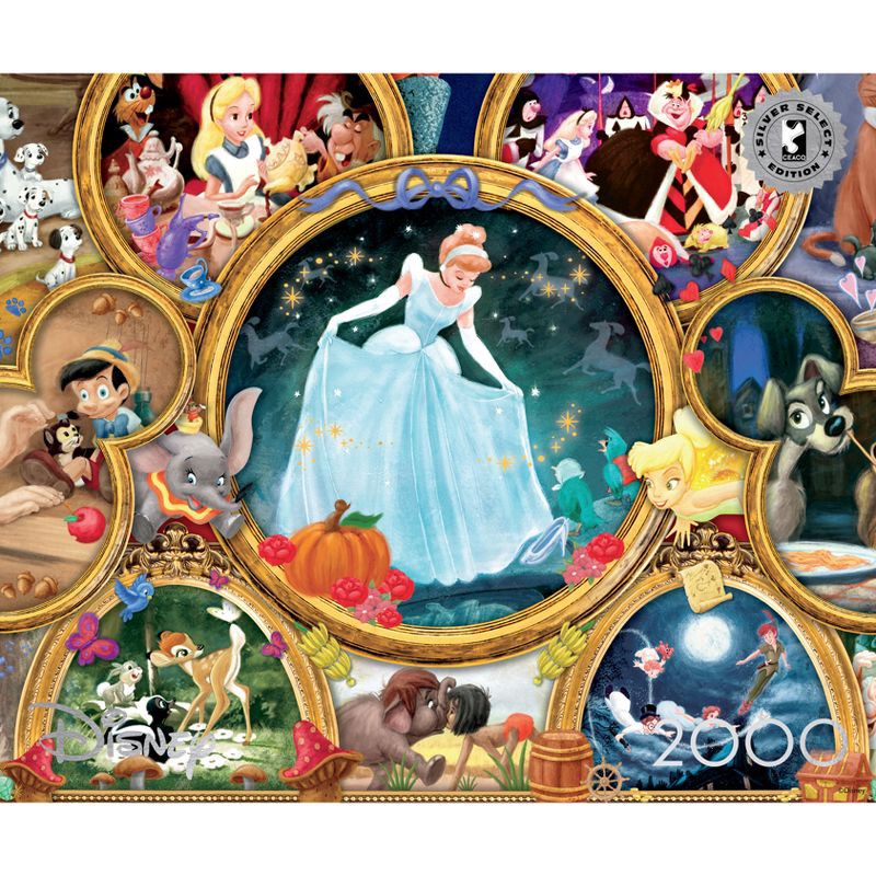 slide 4 of 4, Buffalo Games Impulse Disney Classic Collage Jigsaw Puzzle - 2000pc: Educational Problem Solving Fantasy Theme, 2000 ct