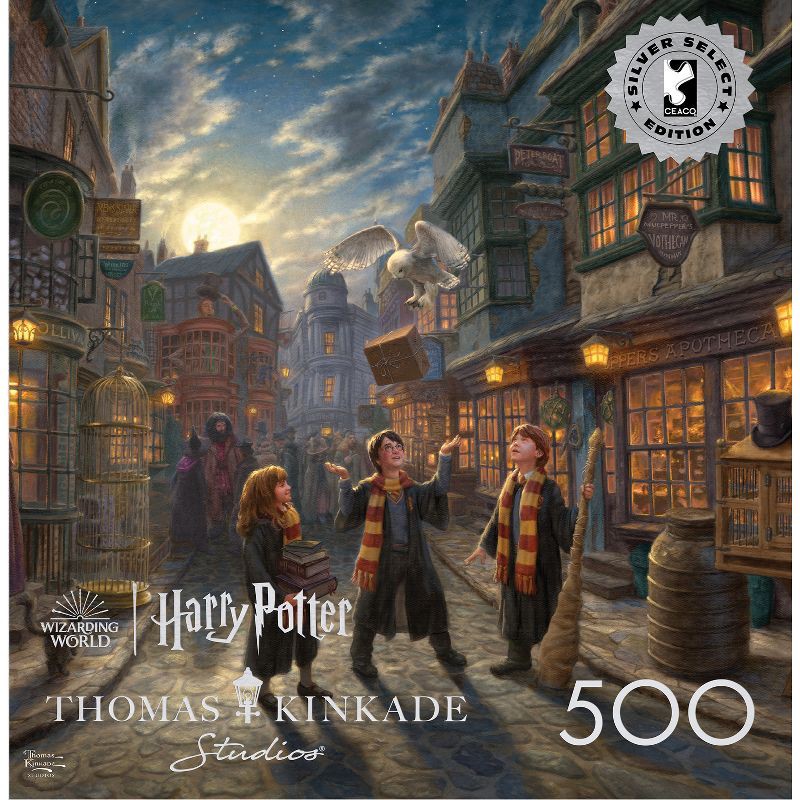 slide 3 of 4, Buffalo Games Impulse Harry Potter Diagon Alley Jigsaw Puzzle - 500pc: Fantasy Theme, Cardstock Paper Material, 500 ct