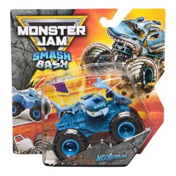 Monster Jam Smash & Bash Megalodon Toy Vehicle Playset - 1:64 Scale