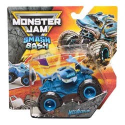 Monster Jam Smash & Bash Megalodon Toy Vehicle Playset - 1:64 Scale