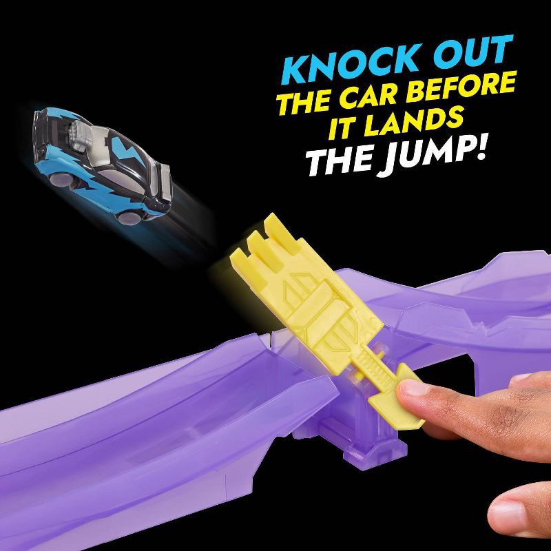 slide 2 of 9, Goliath Hyper Burst Jump Strike Battle Race Track Set, 1 ct