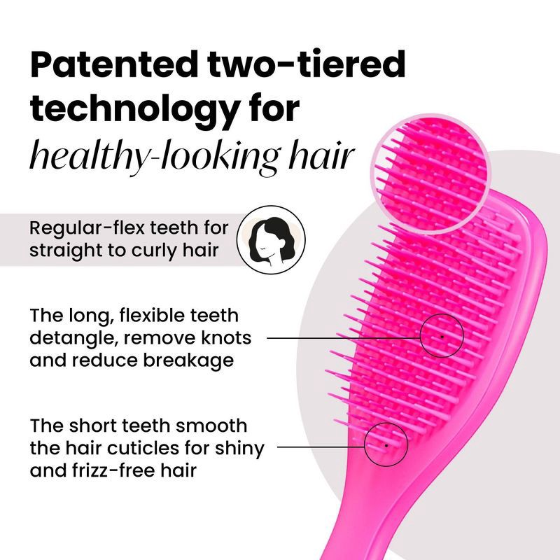 slide 3 of 10, Tangle Teezer Mini Ultimate Detangler Hair Brush - Pink, 1 ct