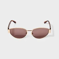 Women's Shiny Metal Cateye Sunglasses - Universal Thread™ Tortoise