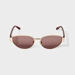 Women's Shiny Metal Cateye Sunglasses - Universal Thread™ Tortoise