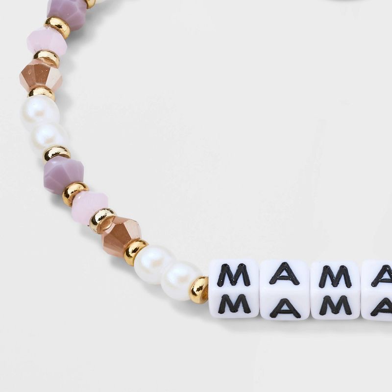 slide 5 of 5, Little Words Project Mama Beaded Bracelet - Pink, 1 ct