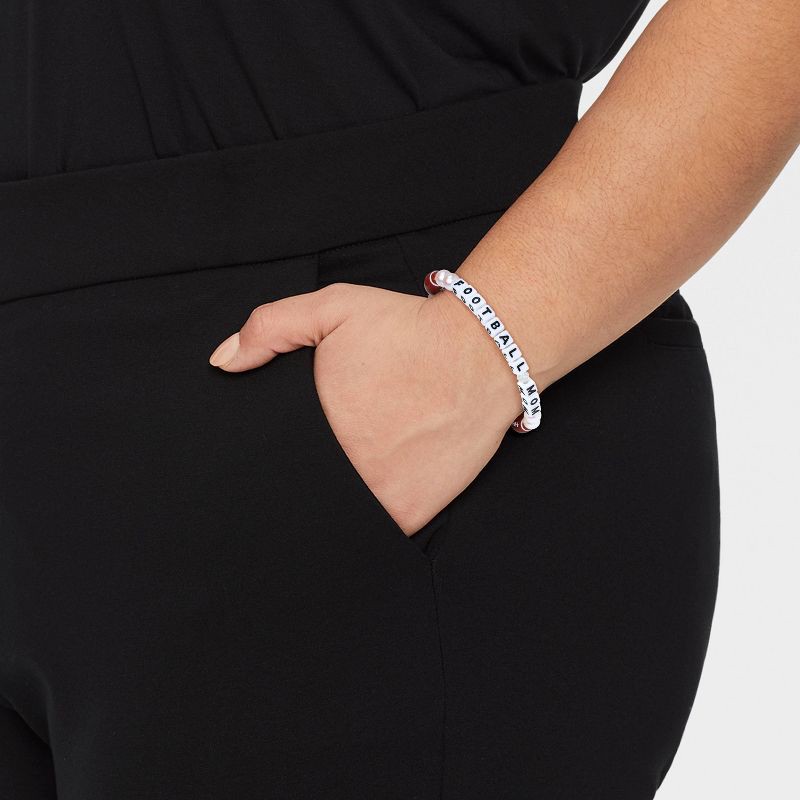 slide 2 of 5, Little Words Project Football Mom Beaded Bracelet - Brown, 1 ct