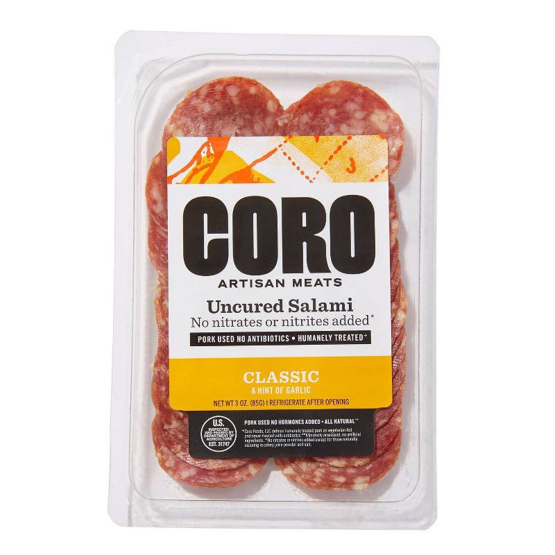 slide 1 of 6, Coro Foods Uncured Classic Salami - 3oz, 3 oz