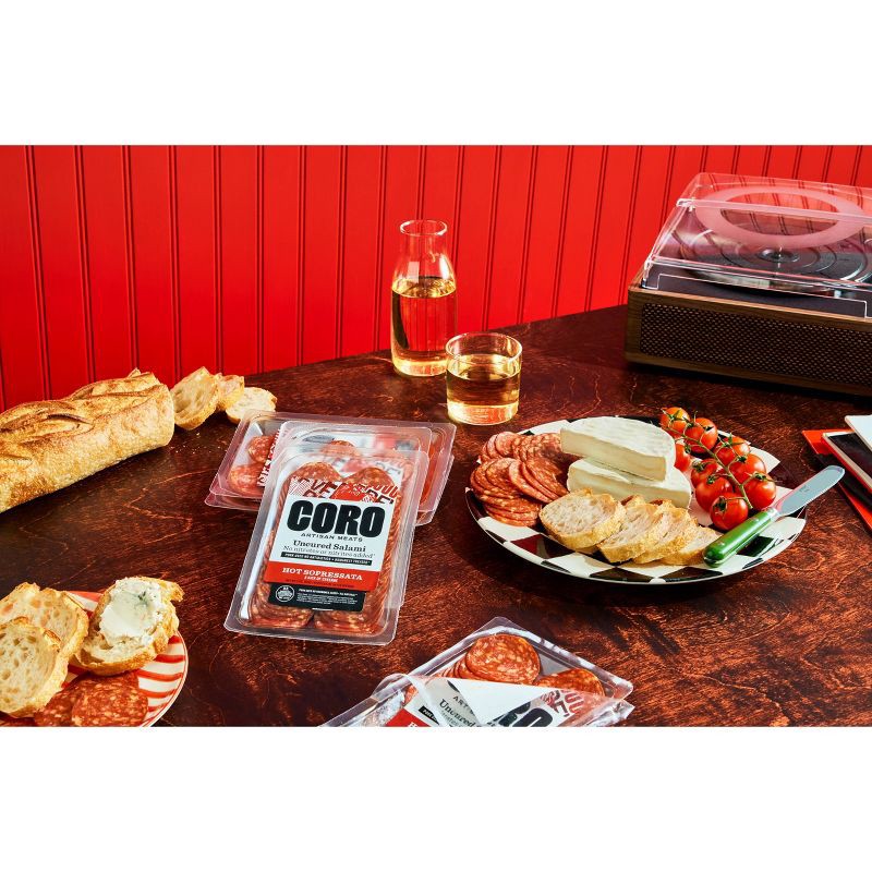 slide 3 of 6, Coro Foods Uncured Hot Sopressata Salami - 3oz, 3 oz
