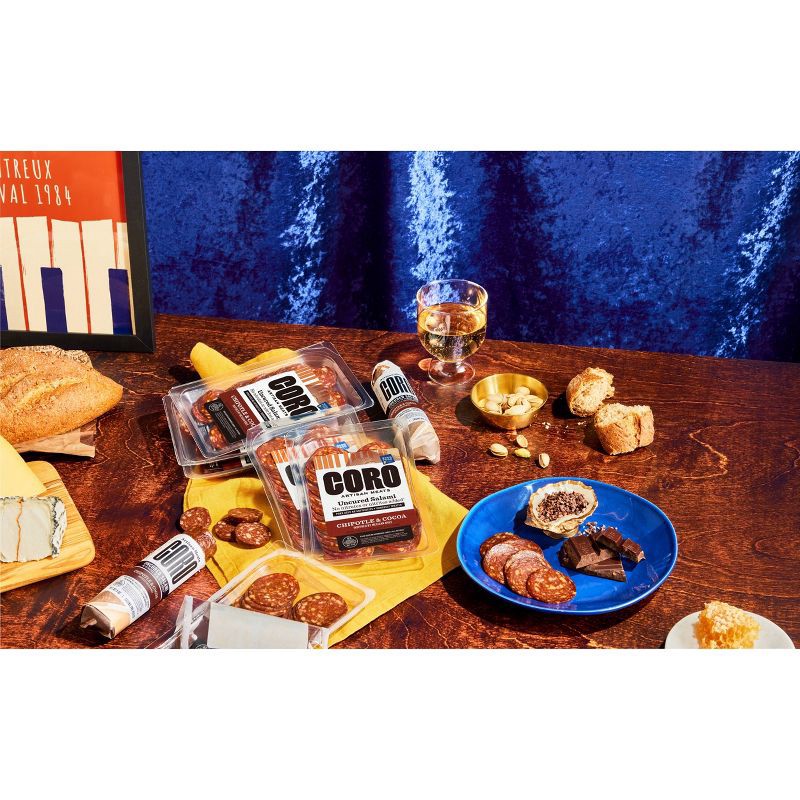 slide 2 of 6, Coro Foods Uncured Cocoa, Cinnamon and Chipotle Salami - 3oz, 3 oz