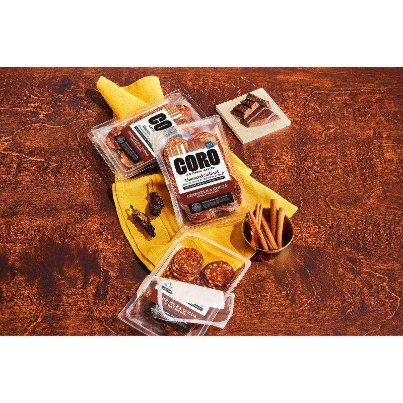 slide 3 of 6, Coro Foods Uncured Cocoa, Cinnamon and Chipotle Salami - 3oz, 3 oz