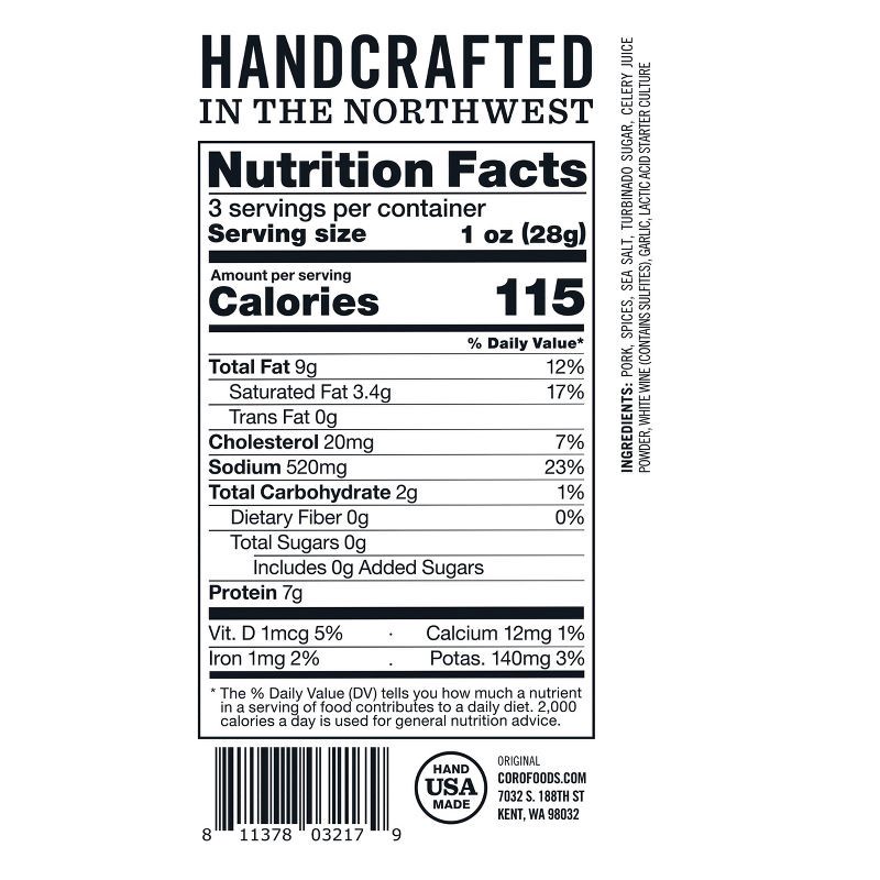 slide 6 of 6, Coro Foods Uncured Pepperoni - 3oz, 3 oz