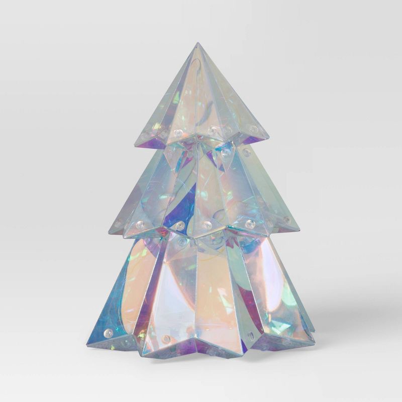 slide 3 of 4, 9.6" Christmas Lit Iridescent Tree Decor - Wondershop™, 1 ct