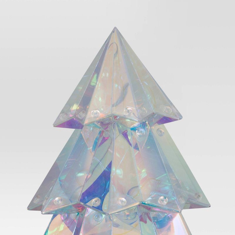 slide 4 of 4, 9.6" Christmas Lit Iridescent Tree Decor - Wondershop™, 1 ct