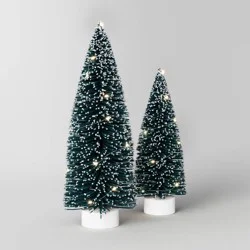 2pk Christmas Lit Sisal Tree Decor Green - Wondershop™