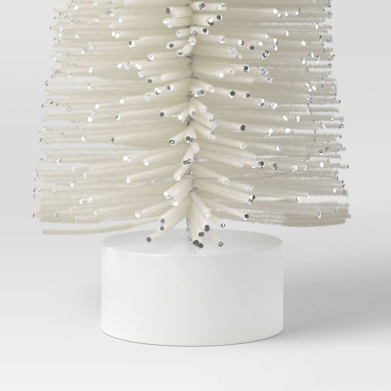 slide 4 of 4, 2ct Christmas Lit Sisal Tree White - Wondershop™, 2 ct