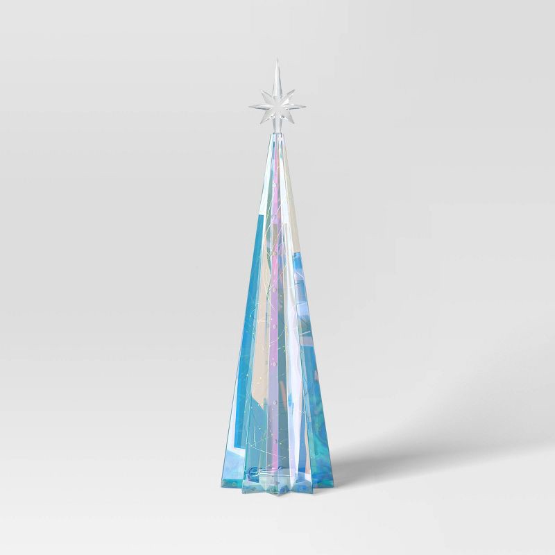 slide 3 of 4, Christmas Iridescent Tree with Star - Wondershop™, 1 ct