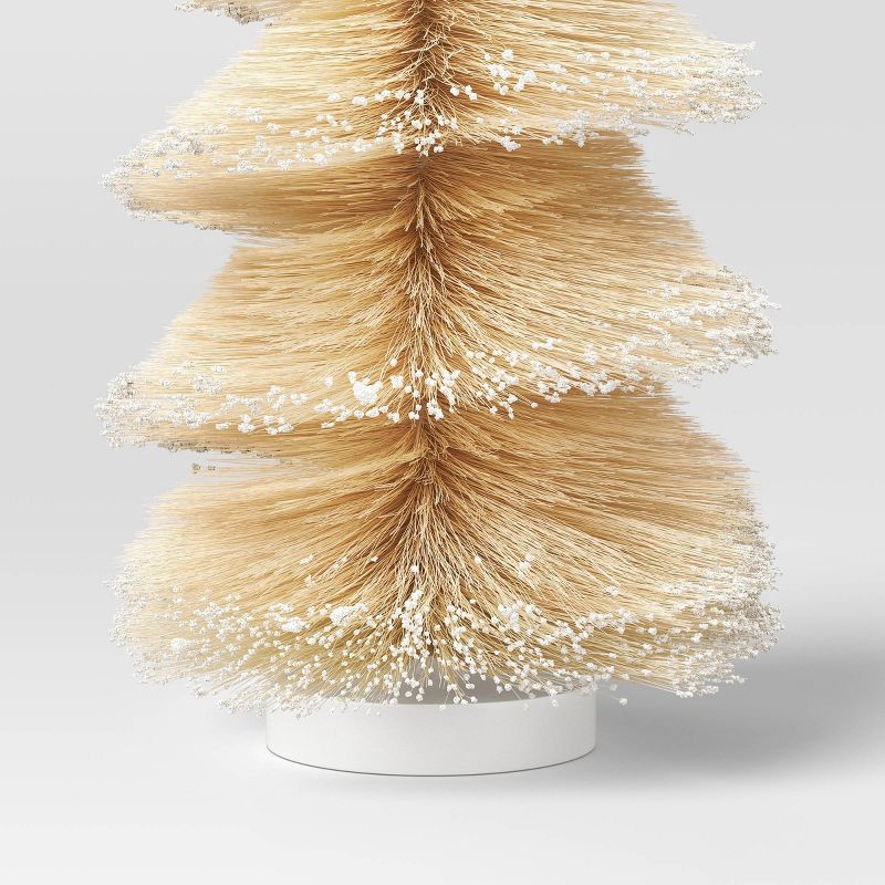 slide 3 of 3, 16" Christmas Spiral Sisal Tree White Flock - Wondershop™, 1 ct