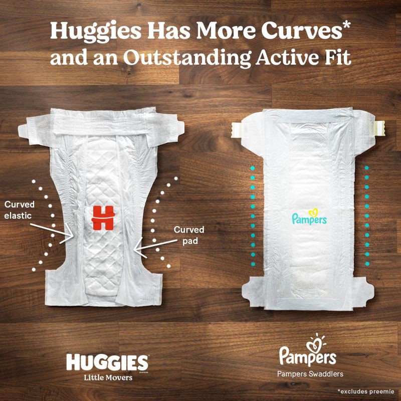 slide 8 of 16, Huggies Little Movers Diapers - Size 5 - 132ct, 5 x 132 ct