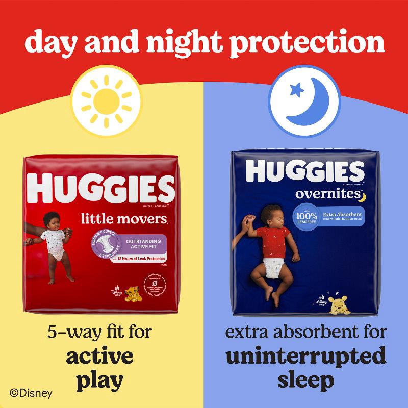 slide 14 of 16, Huggies Little Movers Diapers - Size 4 - 150ct, 4 x 150 ct