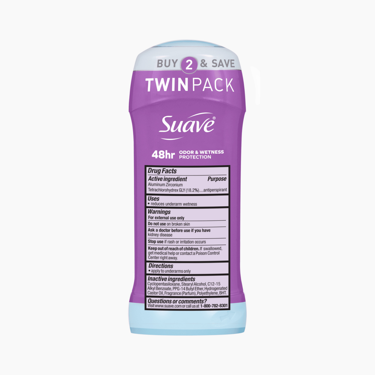 slide 13 of 25, Suave Deodorant Antiperspirant Deodorant Stick Sweet Pea Violet, 2.6 oz 2 Count, 2 ct; 2.6 oz
