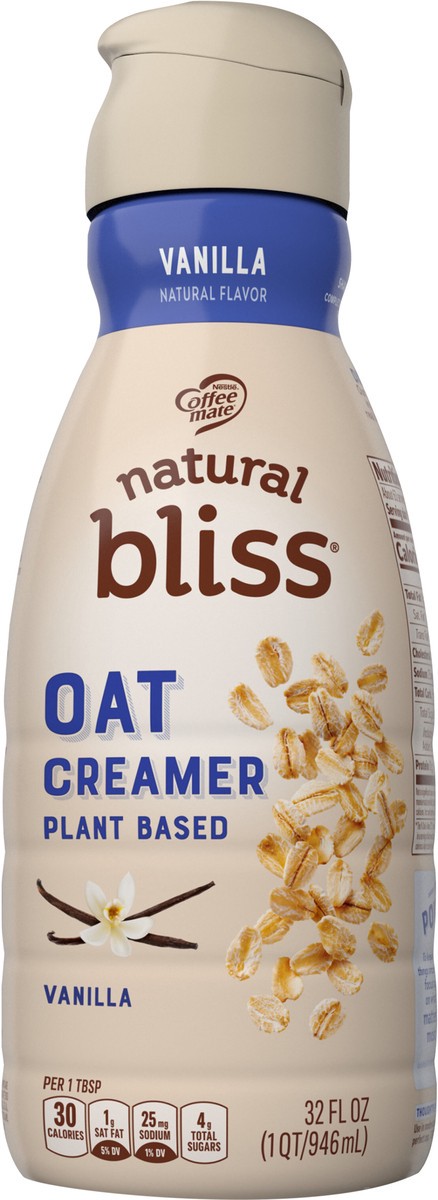 slide 6 of 6, Coffee-Mate Coffee mate Plant Based Vanilla Flavored Oat Creamer Liquid 32 fl oz 32 fl oz., 32 fl oz