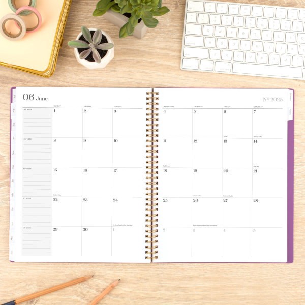 slide 10 of 10, 2024-2025 Cambridge Workstyle Balance Weekly/Monthly Academic Planner, 8-1/2"" X 11"", Purple Swirl, July 2024 To June 2025, 1606-905A-19, 1 ct