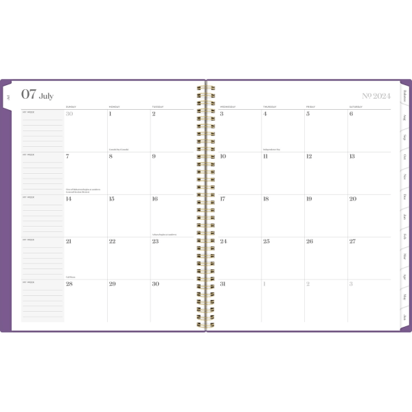 slide 2 of 10, 2024-2025 Cambridge Workstyle Balance Weekly/Monthly Academic Planner, 8-1/2"" X 11"", Purple Swirl, July 2024 To June 2025, 1606-905A-19, 1 ct