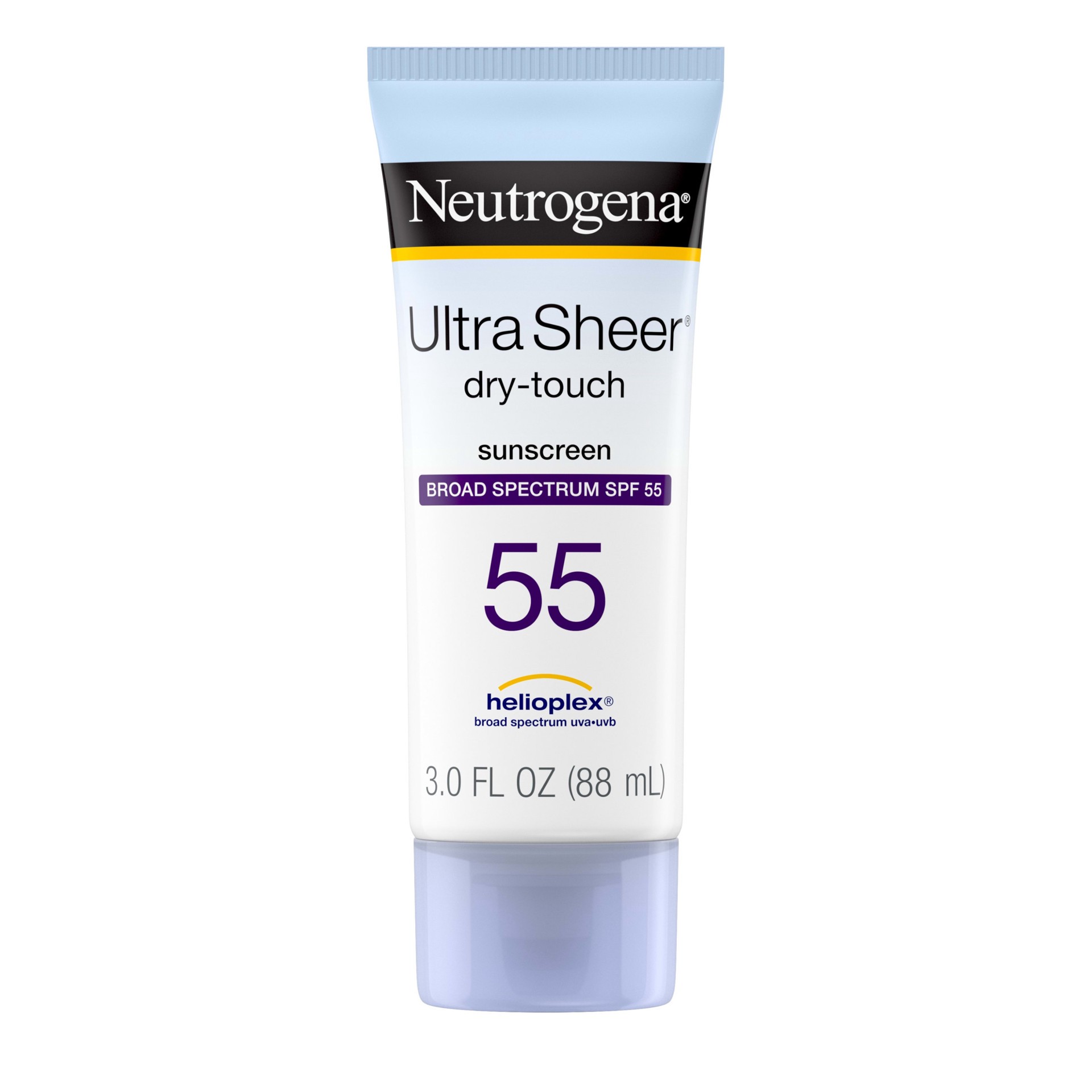 slide 1 of 11, Neutrogena Ultra Sheer Dry-Touch Sunscreen Lotion, Broad Spectrum SPF 55 UVA/UVB Protection, Lightweight Water Resistant Face & Body Sunscreen, Non-Greasy, Travel Size, 3 fl. oz, 3 fl oz