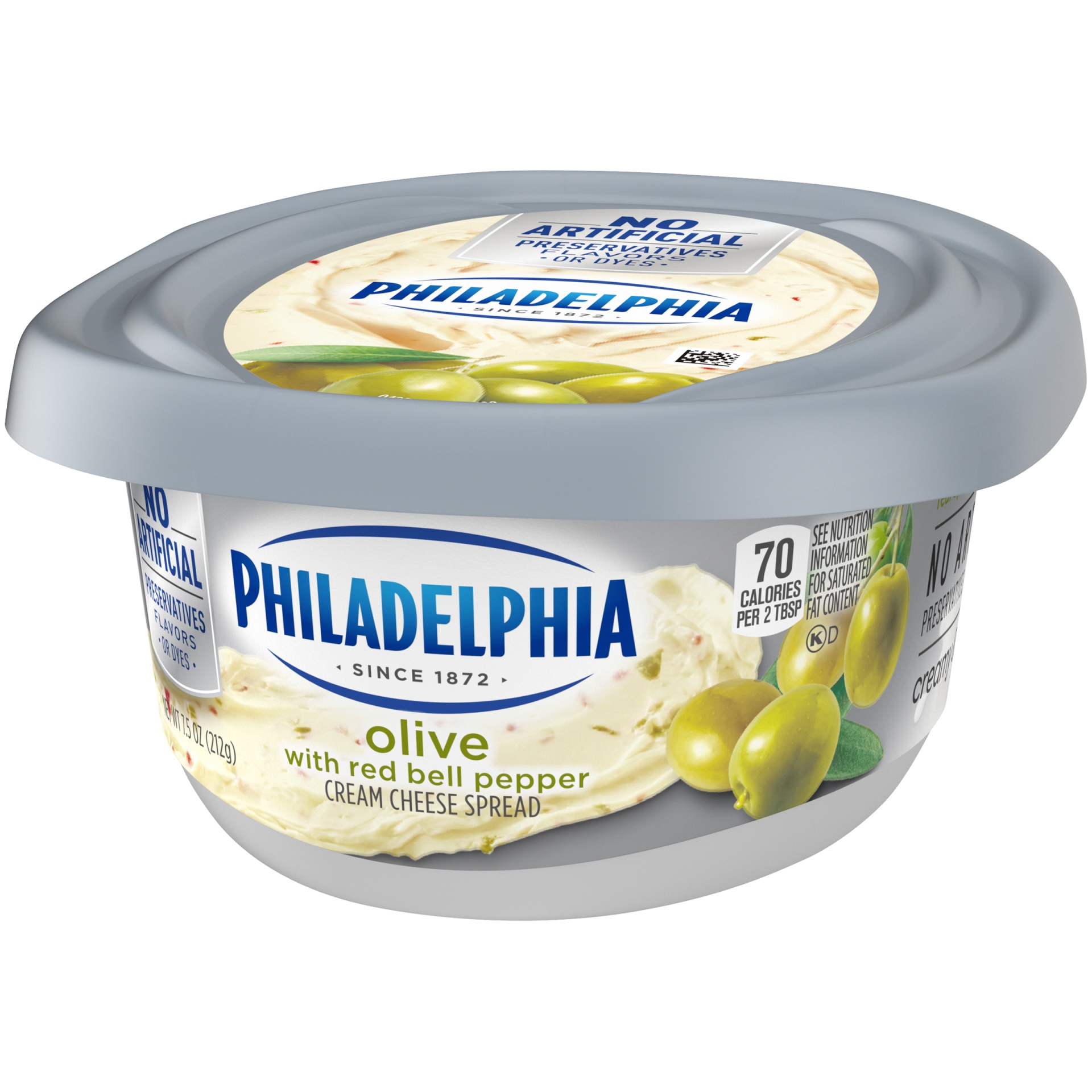 slide 3 of 6, Philadelphia Olive With Red Bell Pepper Cream Cheese Spread, 8 oz