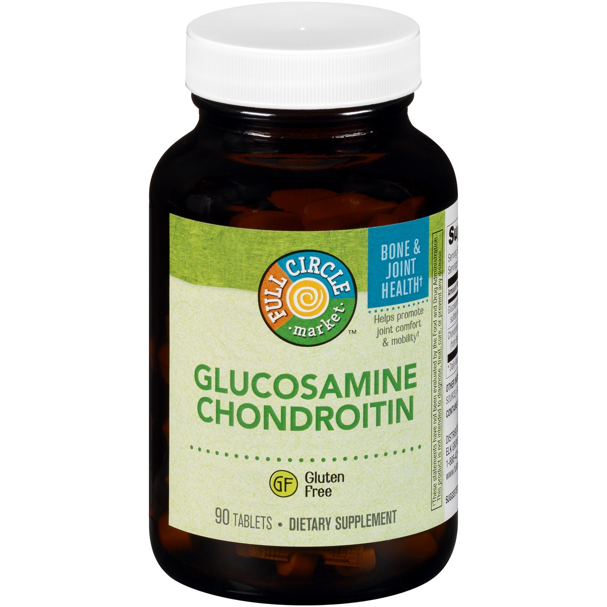 slide 1 of 1, Full Circle Market Glucosamine Chondroitin Helps Promote Joint Comfort & Mobility Dietary Supplement Tablets, 90 ct