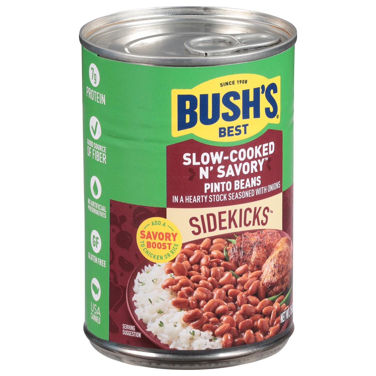slide 6 of 9, Bush's Best Bush's Sidekicks Slow-Cooked N' Savory Beans 15 oz, 15 oz
