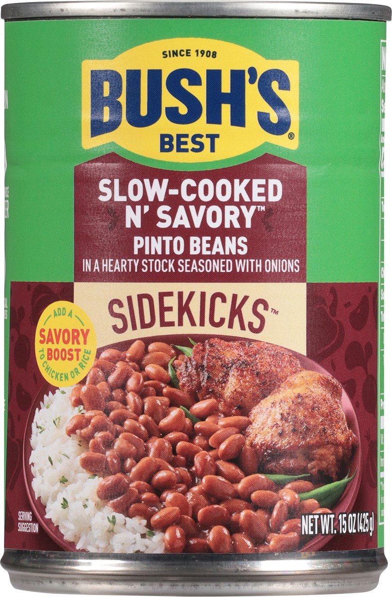 slide 3 of 9, Bush's Best Bush's Sidekicks Slow-Cooked N' Savory Beans 15 oz, 15 oz