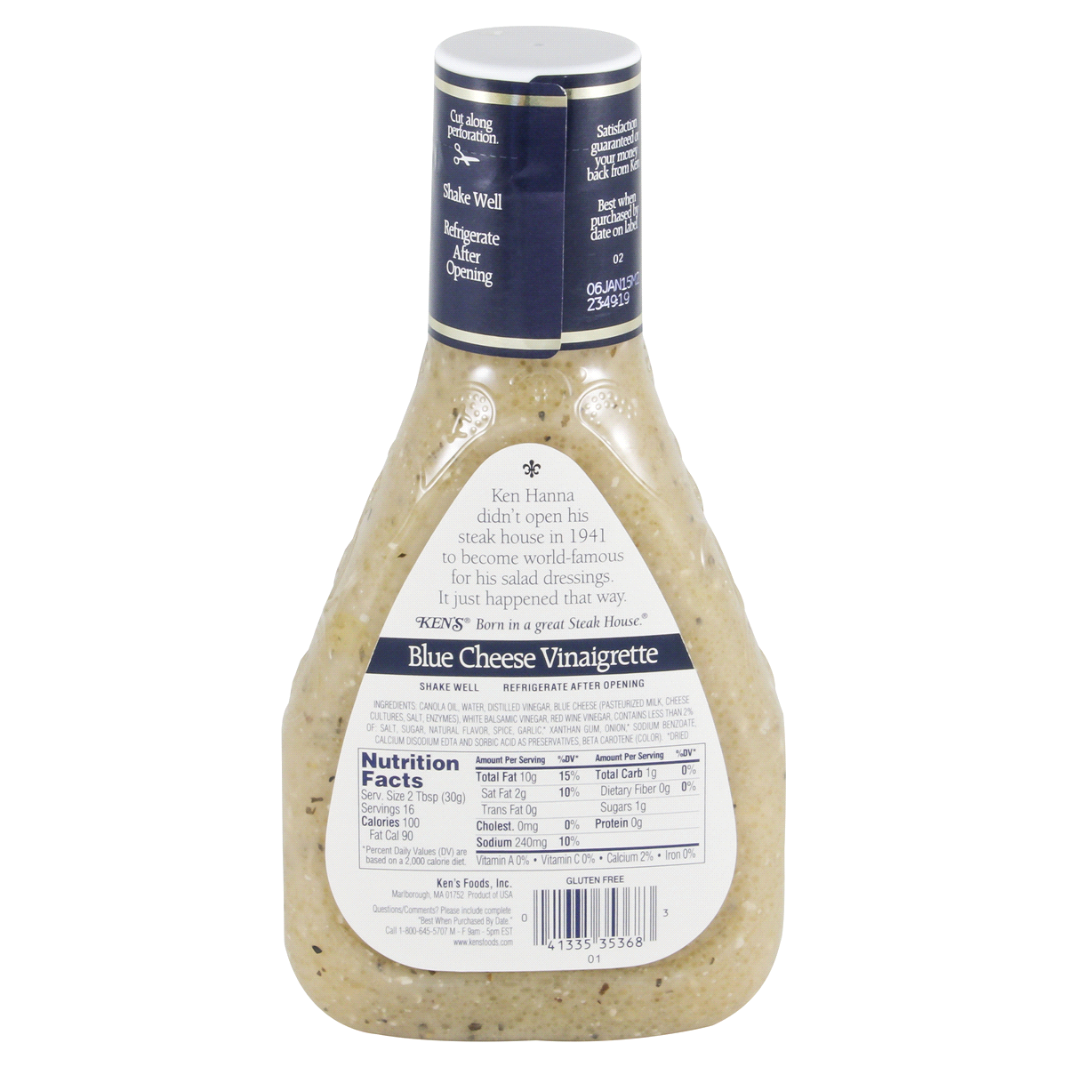 slide 2 of 2, Ken's Steak House Steak House Creamy Wisconsin Blue Cheese Dressing 16 fl oz, 16 fl oz