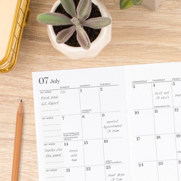 slide 8 of 10, 2024-2026 Cambridge Workstyle Monthly 2-Year Academic Planner, 3-1/2"" X 6-1/4"", Mellow Frost, July 2024 To June 2026, 1606-021A-46, 1 ct