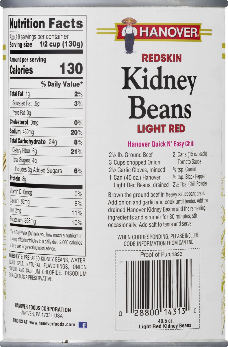 slide 4 of 12, Hanover Light Red Red Skin Kidney Beans 40 oz, 40 oz