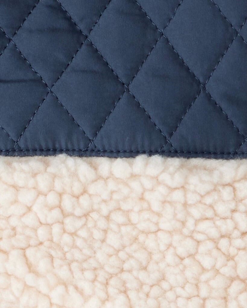 slide 2 of 3, Carter's Baby Boy Color Block Hooded Zip-Up Jacket - Khaki/Navy Khaki 24M, 1 ct