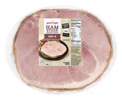 Giant Eagle Bone-In Ham Steak, Hardwood Smoked