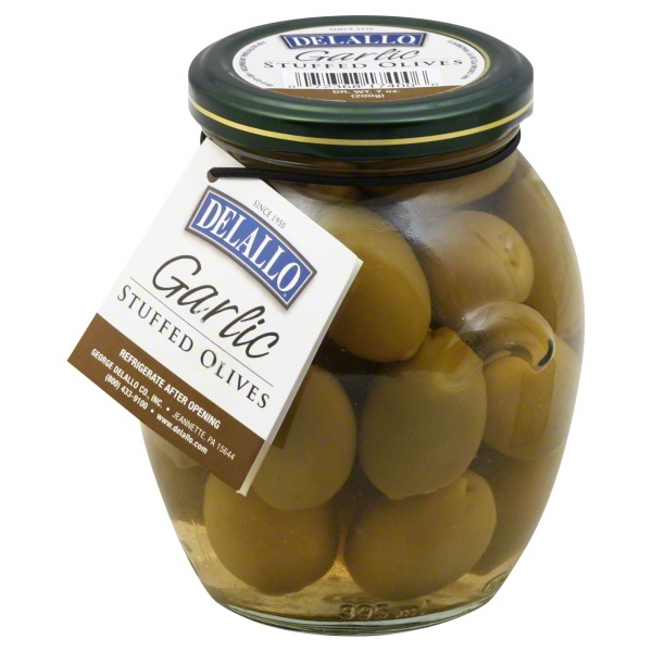 slide 1 of 1, DeLallo Garlic Stuffed Olives, 10 lb