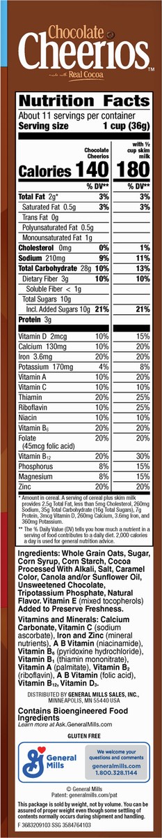 slide 6 of 9, Cheerios Chocolate Cheerios, Heart Healthy Cereal, Large Size, 14.3 OZ, 14.3 oz