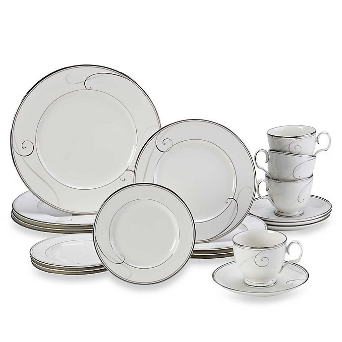 slide 1 of 1, Noritake Platinum Wave Dinnerware Set, 20 ct